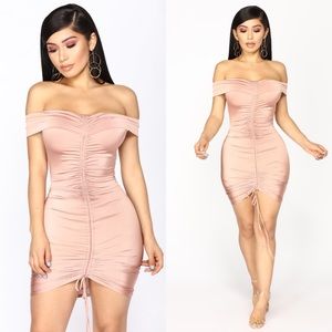NEW Bangkok Rutched Dress in Mauve